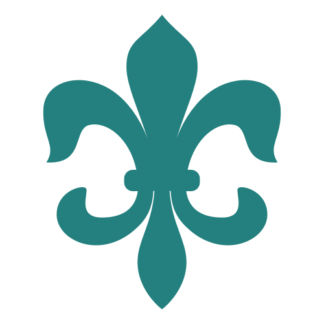 Fleur-de-lis Decal (Turquoise)